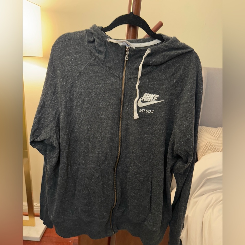 Nike Dark Gray Zip-Up Hoodie